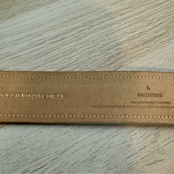 Anthropologie Women\'s Square-Buckle Suede BELT Cedar Brown NWT Boho Western main image 6